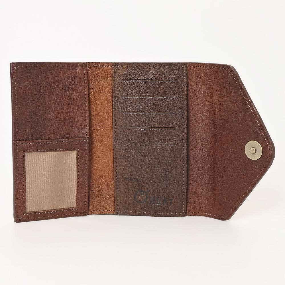 Brown & Teal Leather Wallet