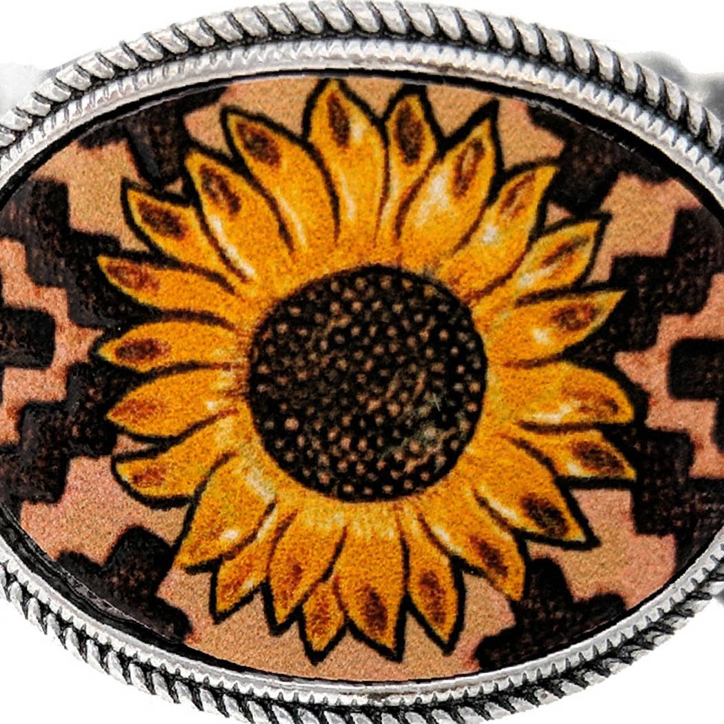 Western Vintage Sunflower Beaded Bracelet