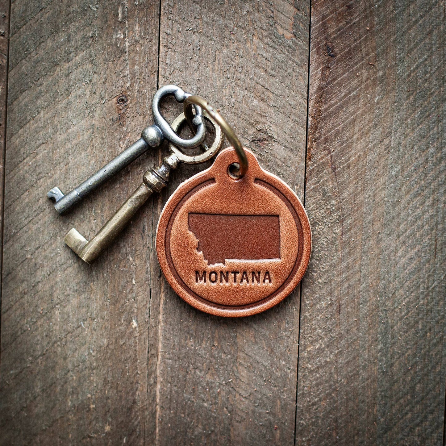 Montana Circle Keychain