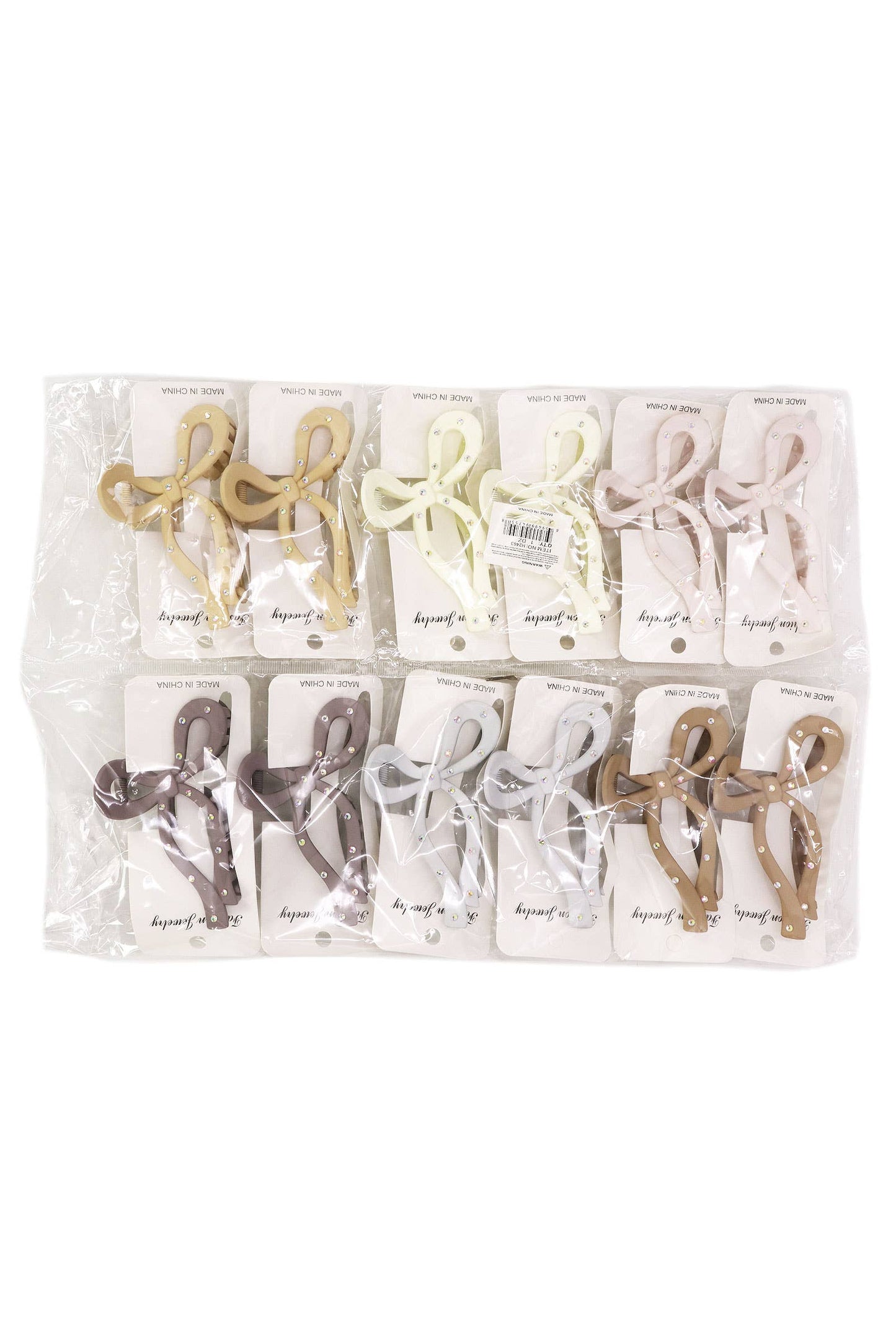 Bling Matte Wavy Ribbon Hair Claw