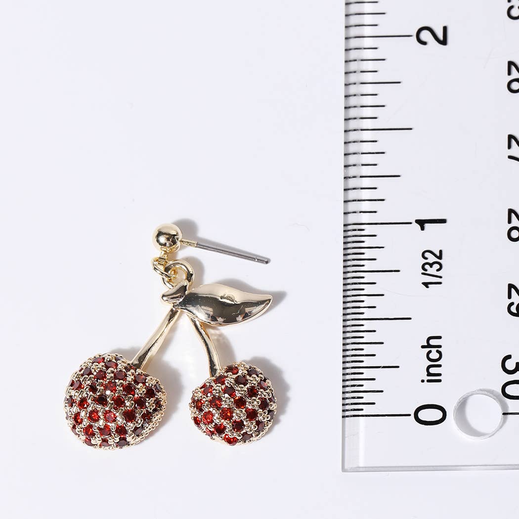 Gold Plated Cherry Earrings