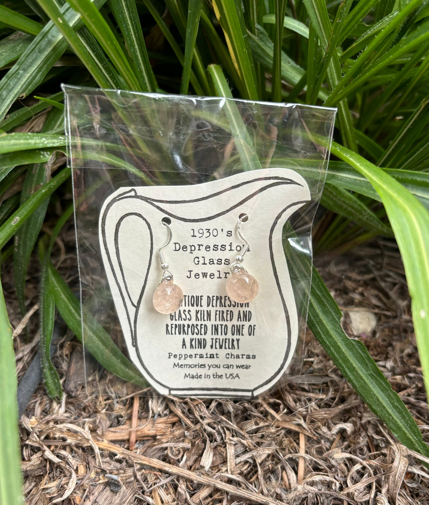 Round Sterling Silver Pink Dangle Earrings