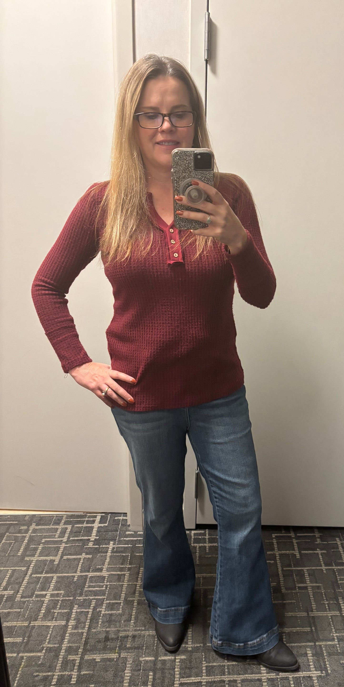 Judy Blue HW Petite Flare Tummy Control Jeans