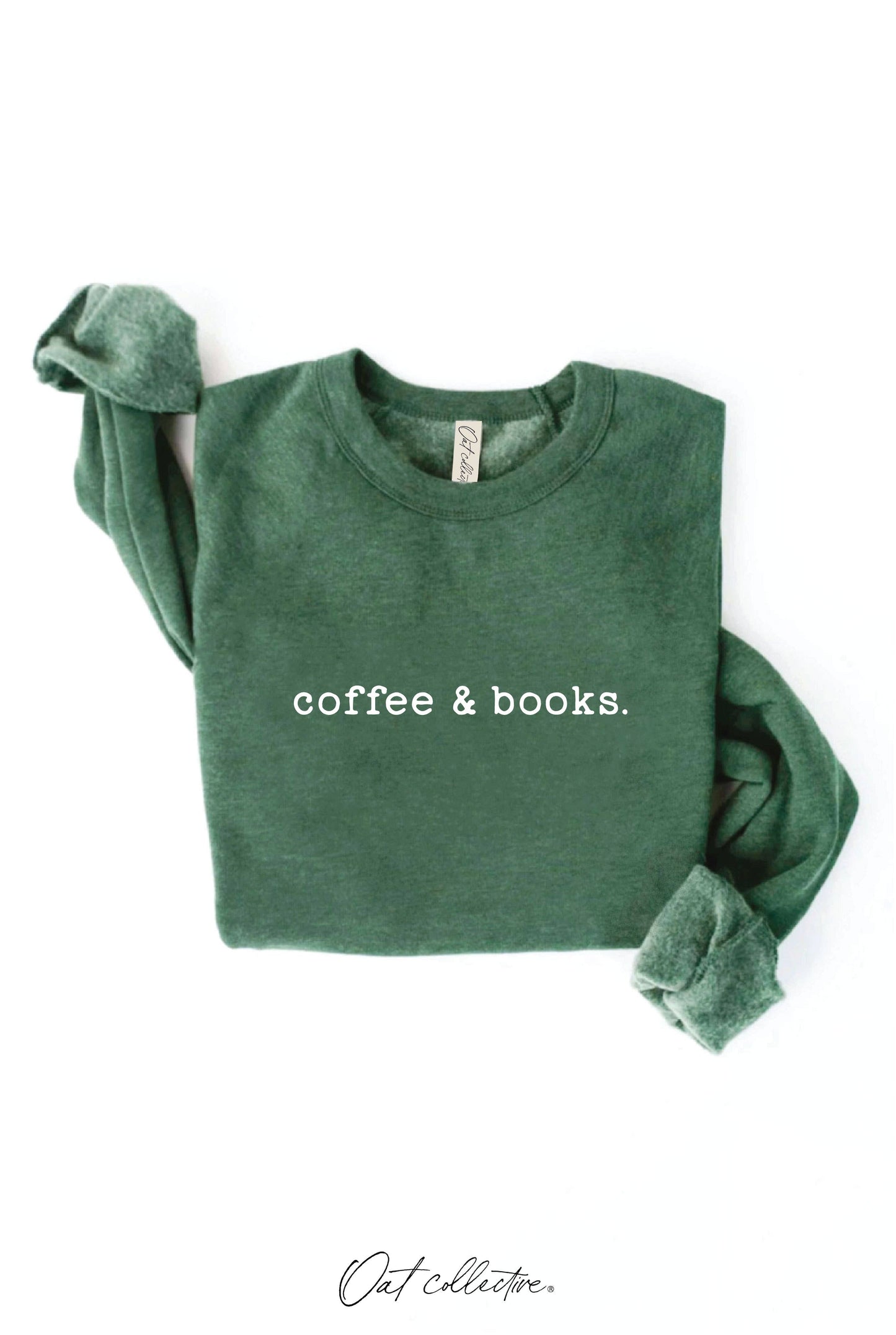 Coffee and Books Graphic Sweatshirt