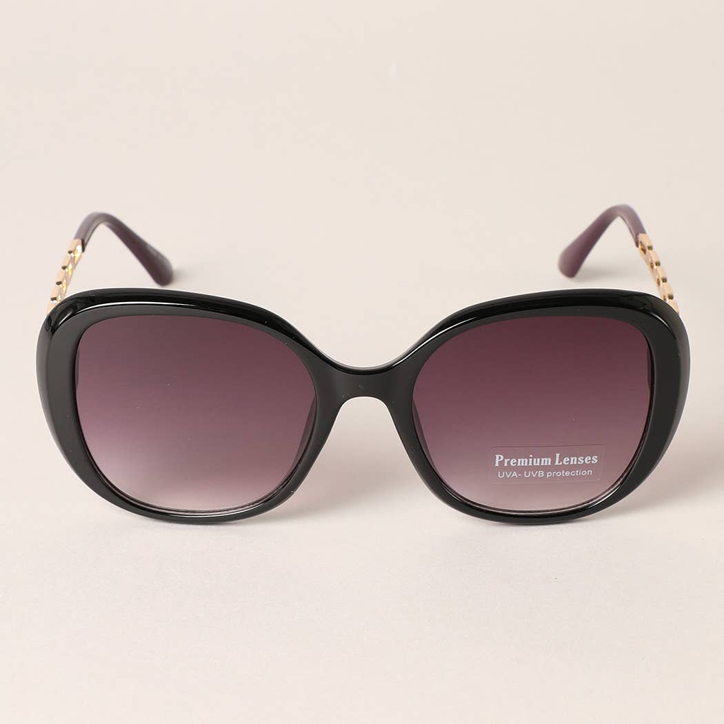 Linked Chain Round Sunglasses