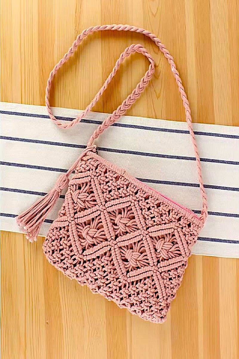 Bohemian Tassel Crochet Shoulder Bag