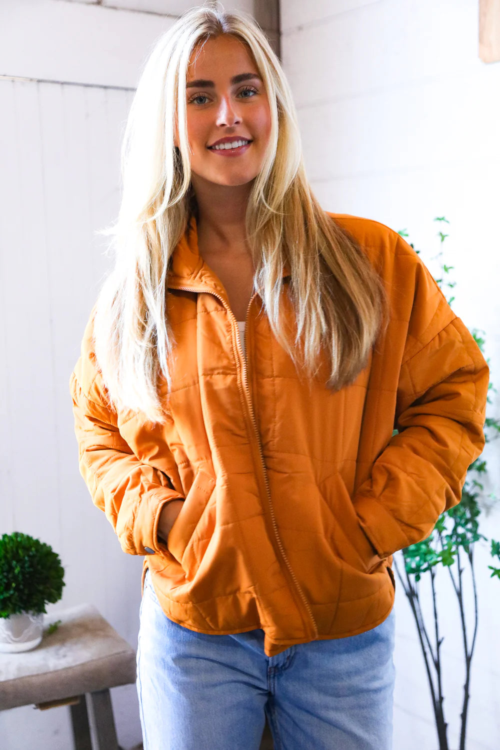 Camel Puffer Down Jacket