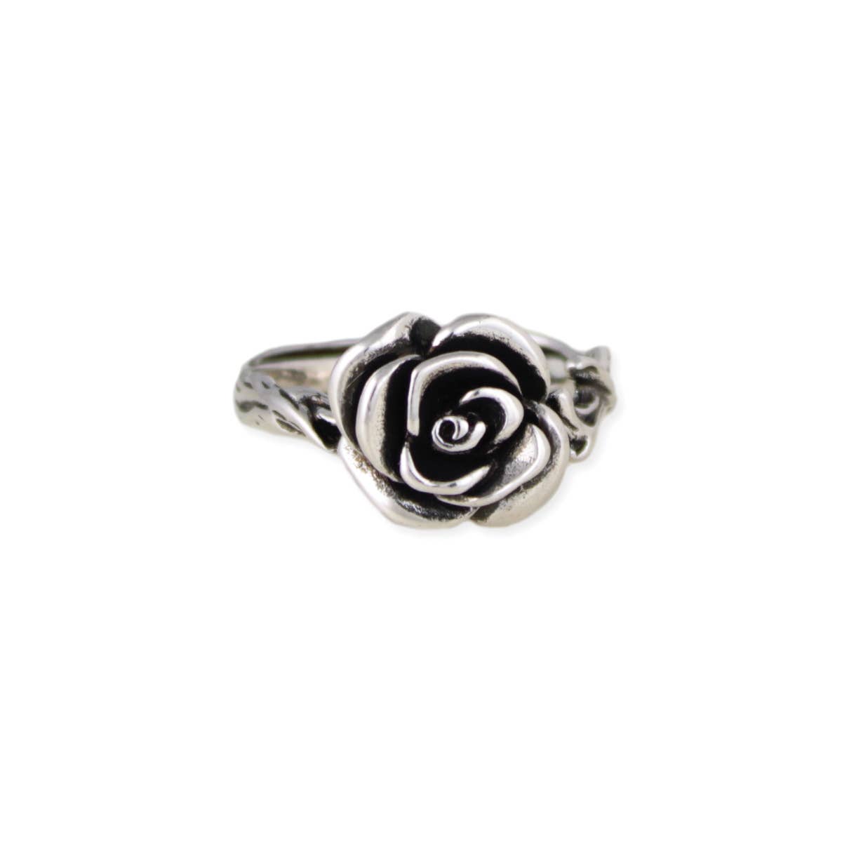 Vintage Silver Rose Vine Ring
