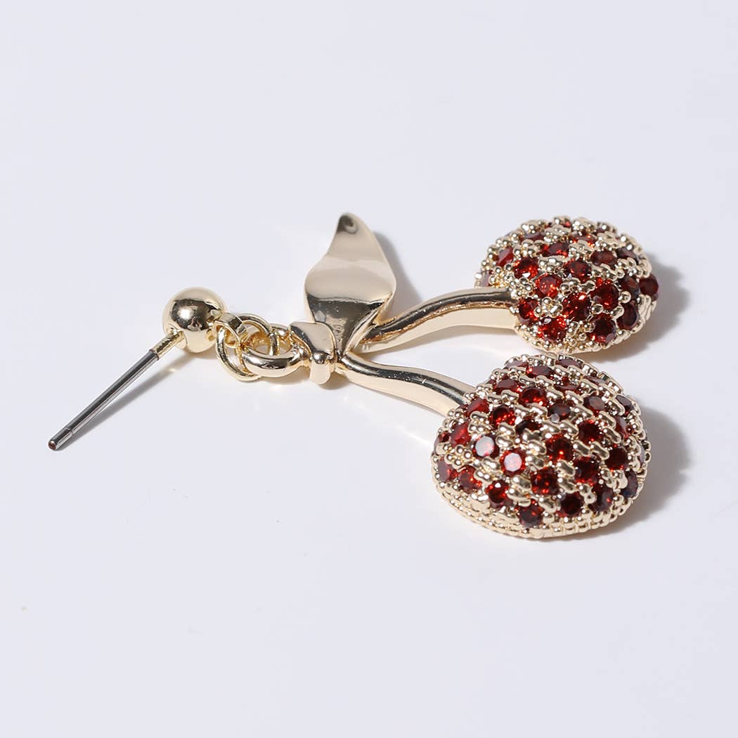 Gold Plated Cherry Earrings
