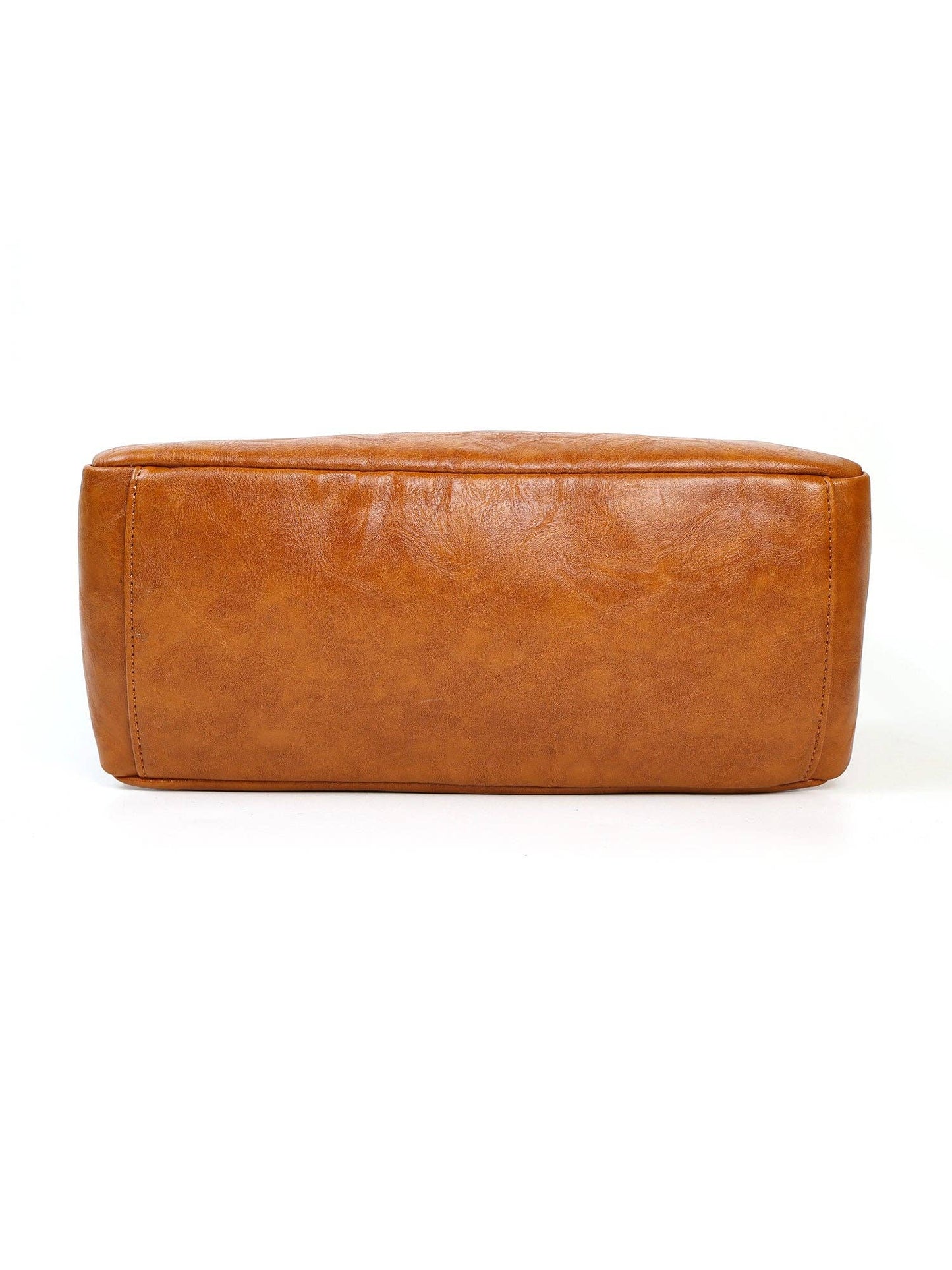 Brown Zipper Crossbody Bag