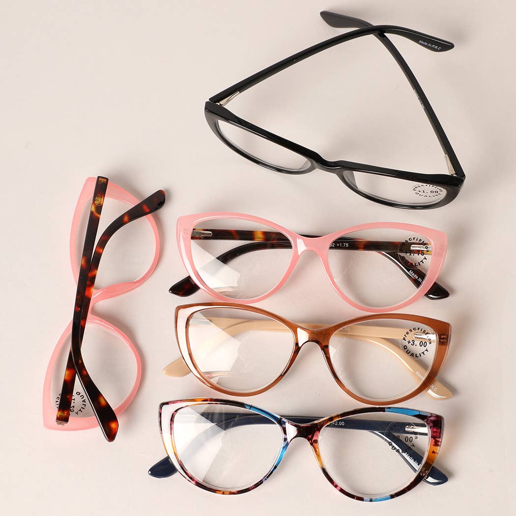 Multicolor Cat Eye Reading Glasses