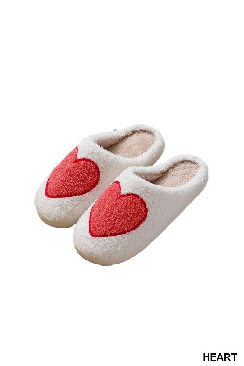 Heart Plush Slippers
