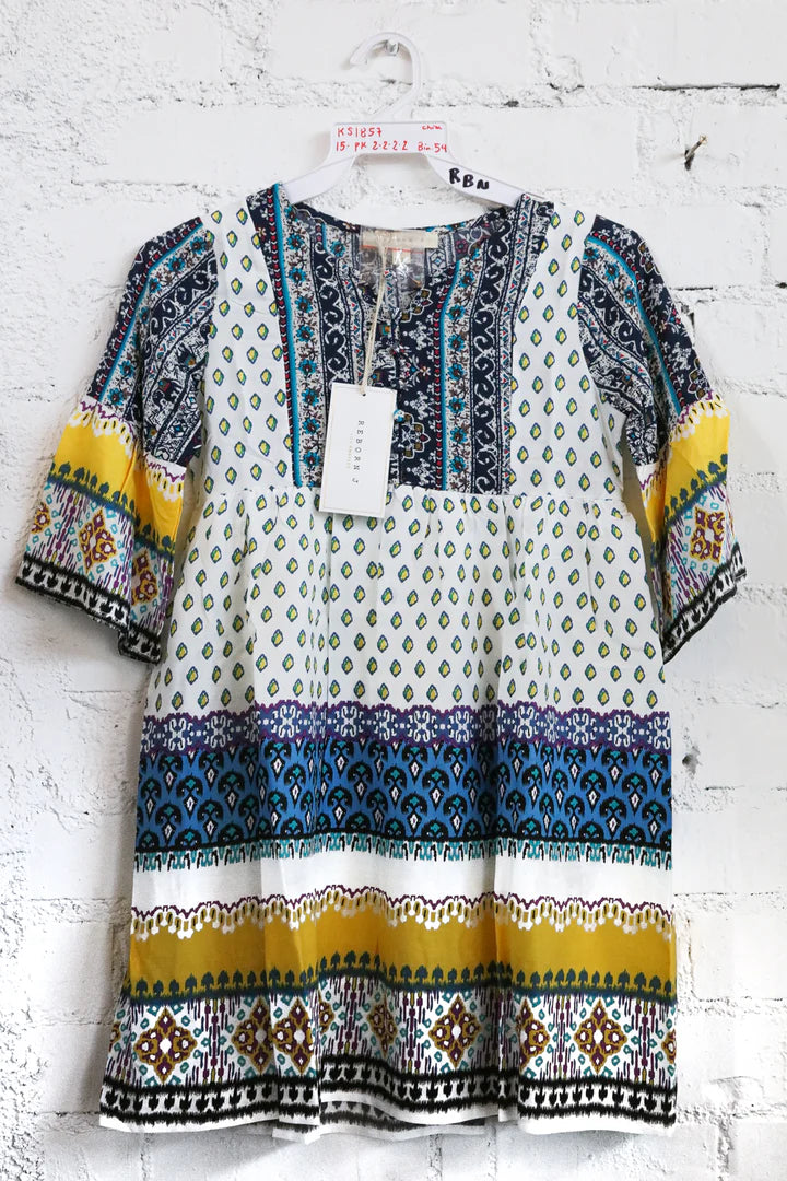 Kids Ivory Boho Dress