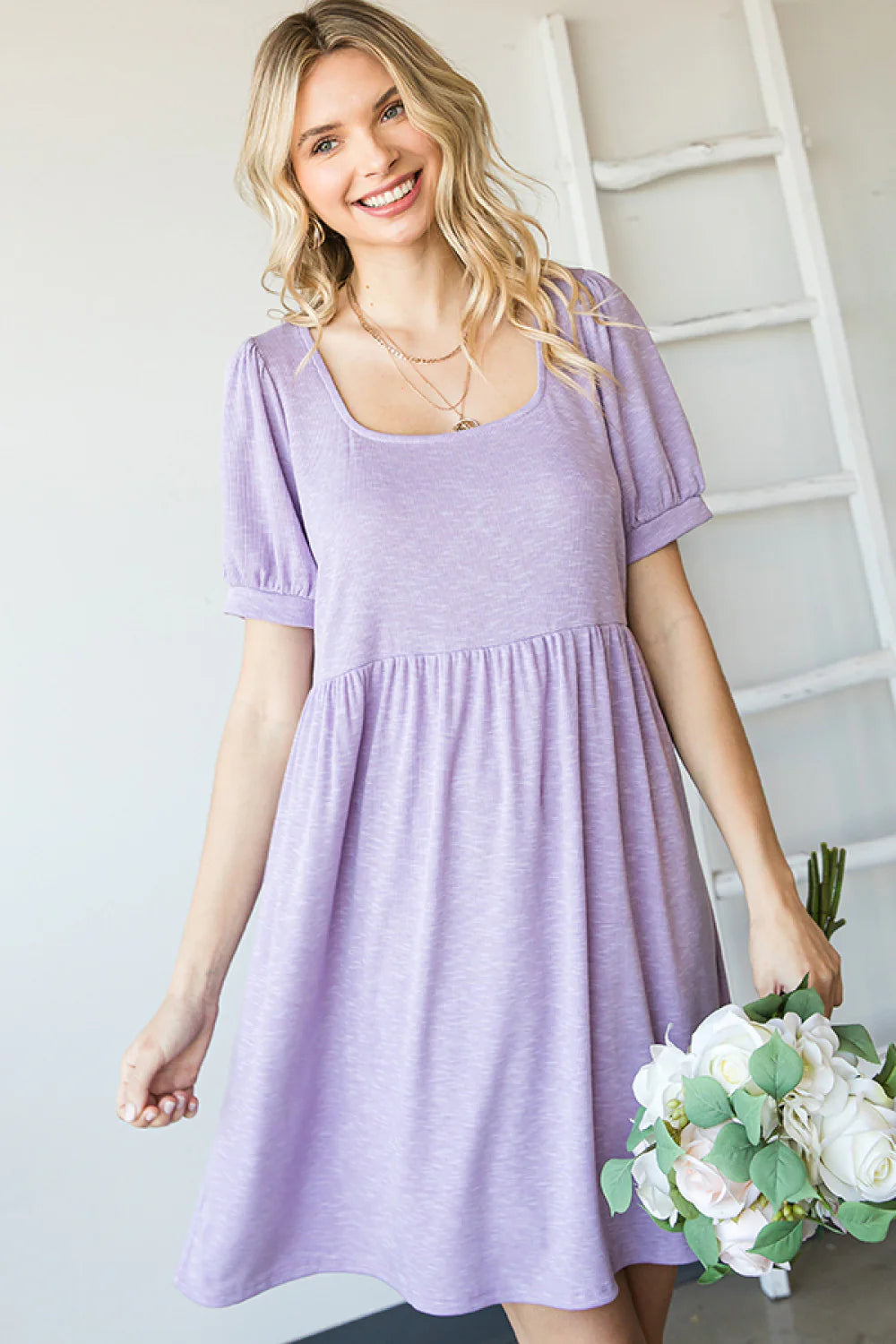 Lilac Ribbed Dress