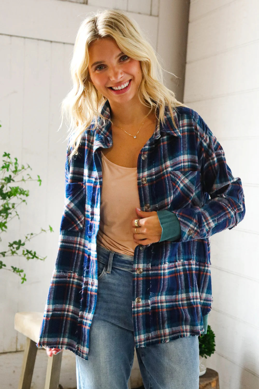 Navy Plaid Flannel