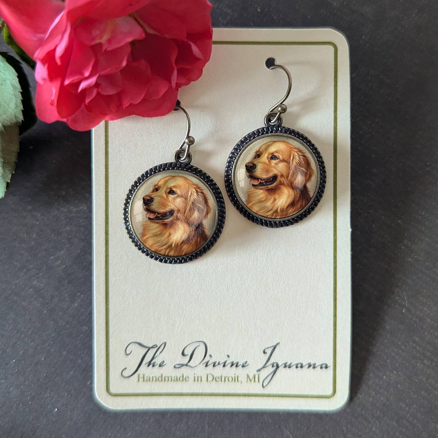 Golden Retriever Dog Earrings