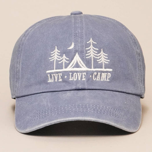LIVE LOVE CAMP Embroidered Baseball Cap