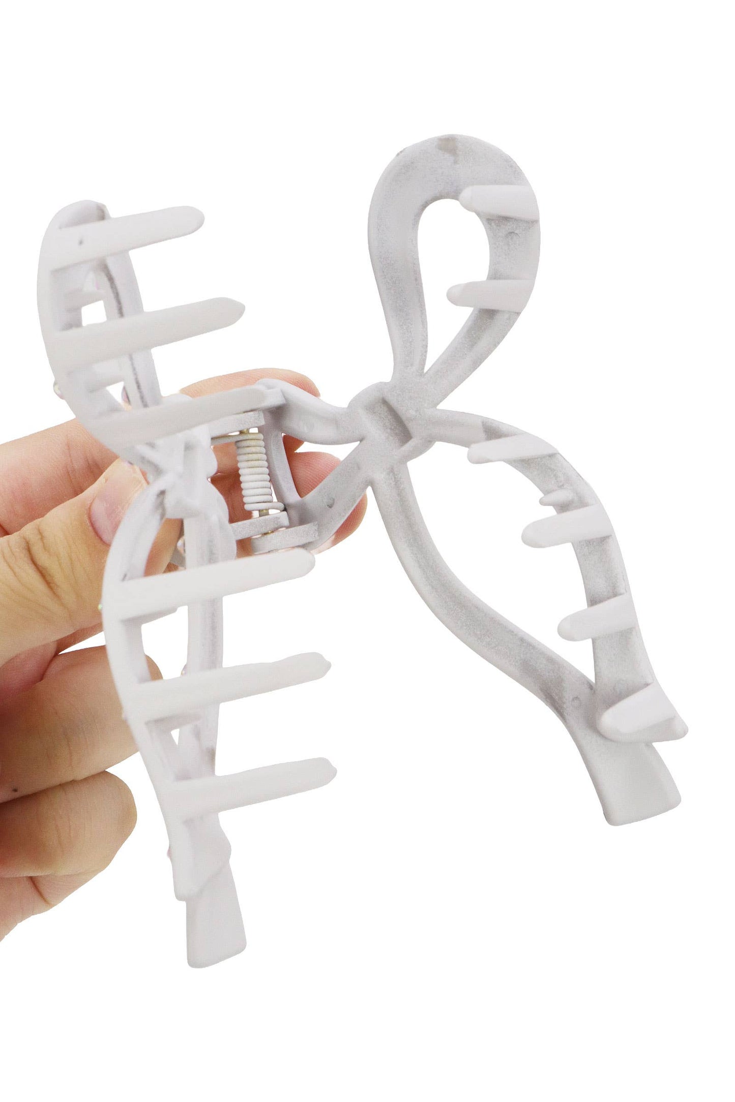 Bling Matte Wavy Ribbon Hair Claw