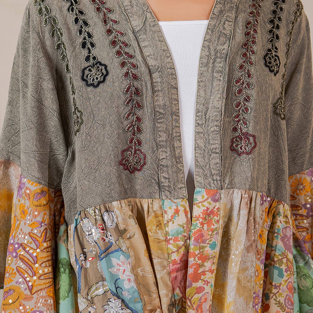 Vintage Bohemian Patchwork Shrug