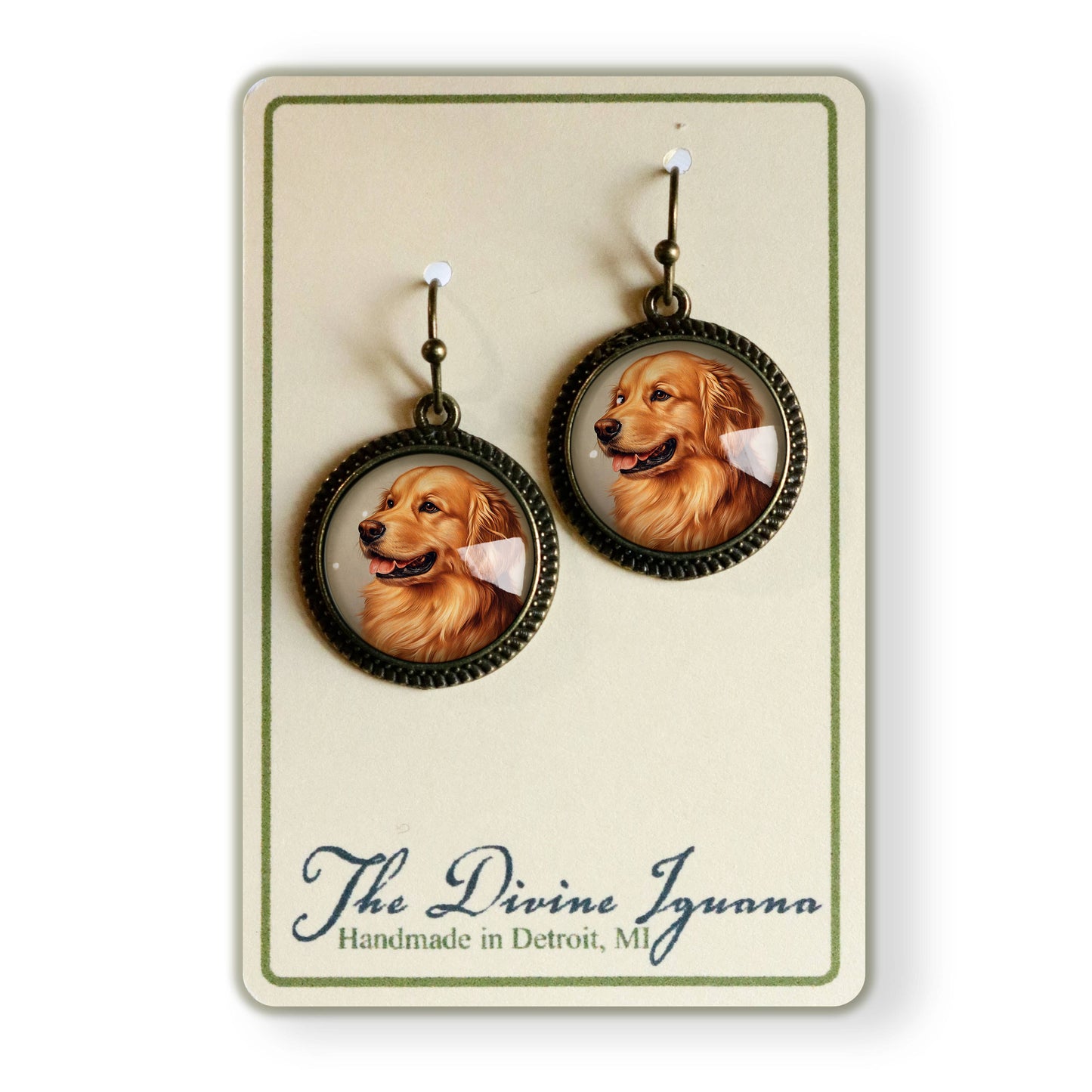 Golden Retriever Dog Earrings