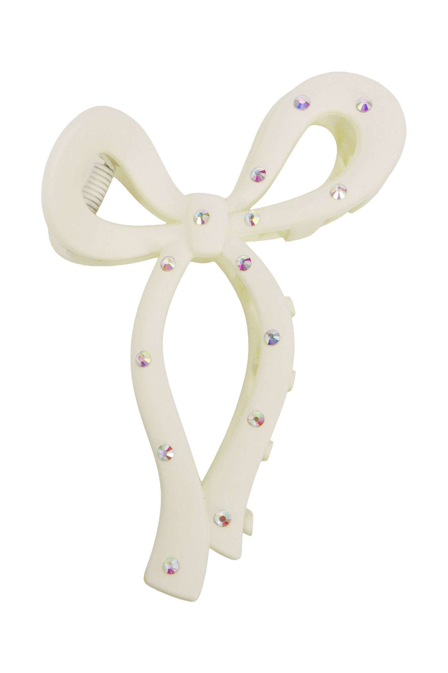 Bling Matte Wavy Ribbon Hair Claw