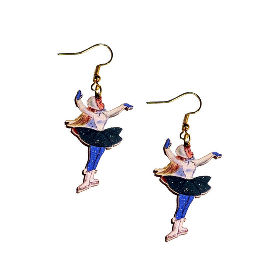 Vintage Ice Skater Earrings