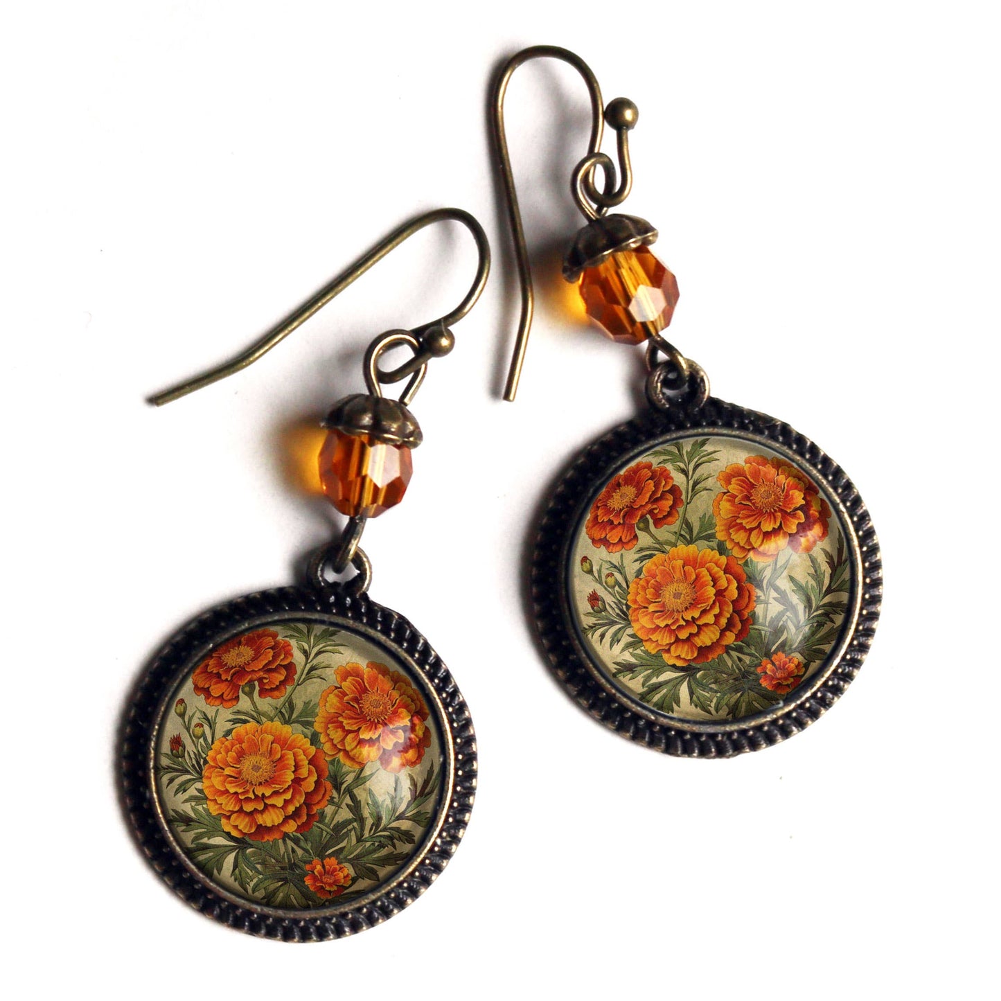 Marigold Flower Earrings