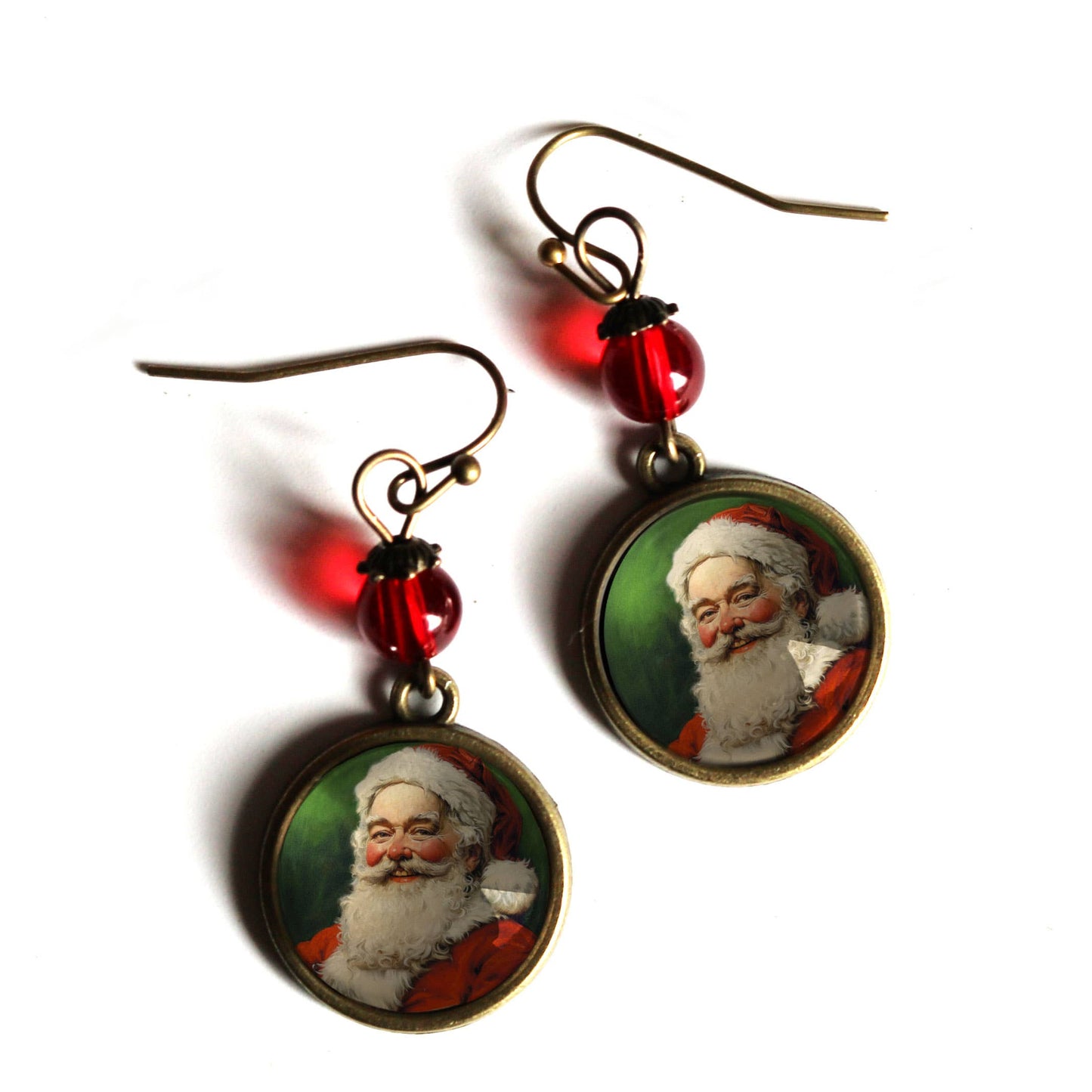 Victorian Santa Claus Christmas Earrings