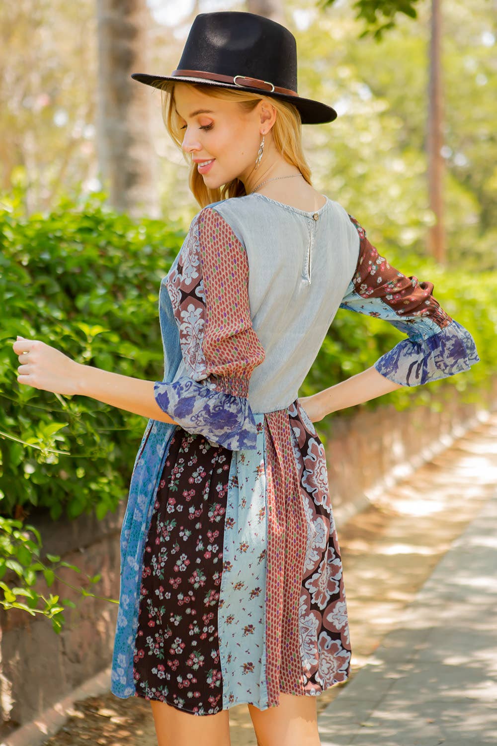 Boho Embroidered Western Mini Dress