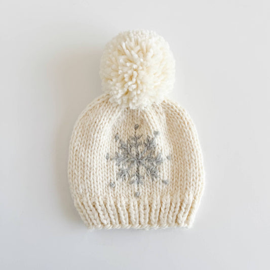 Snowflake Knit Kids Beanie