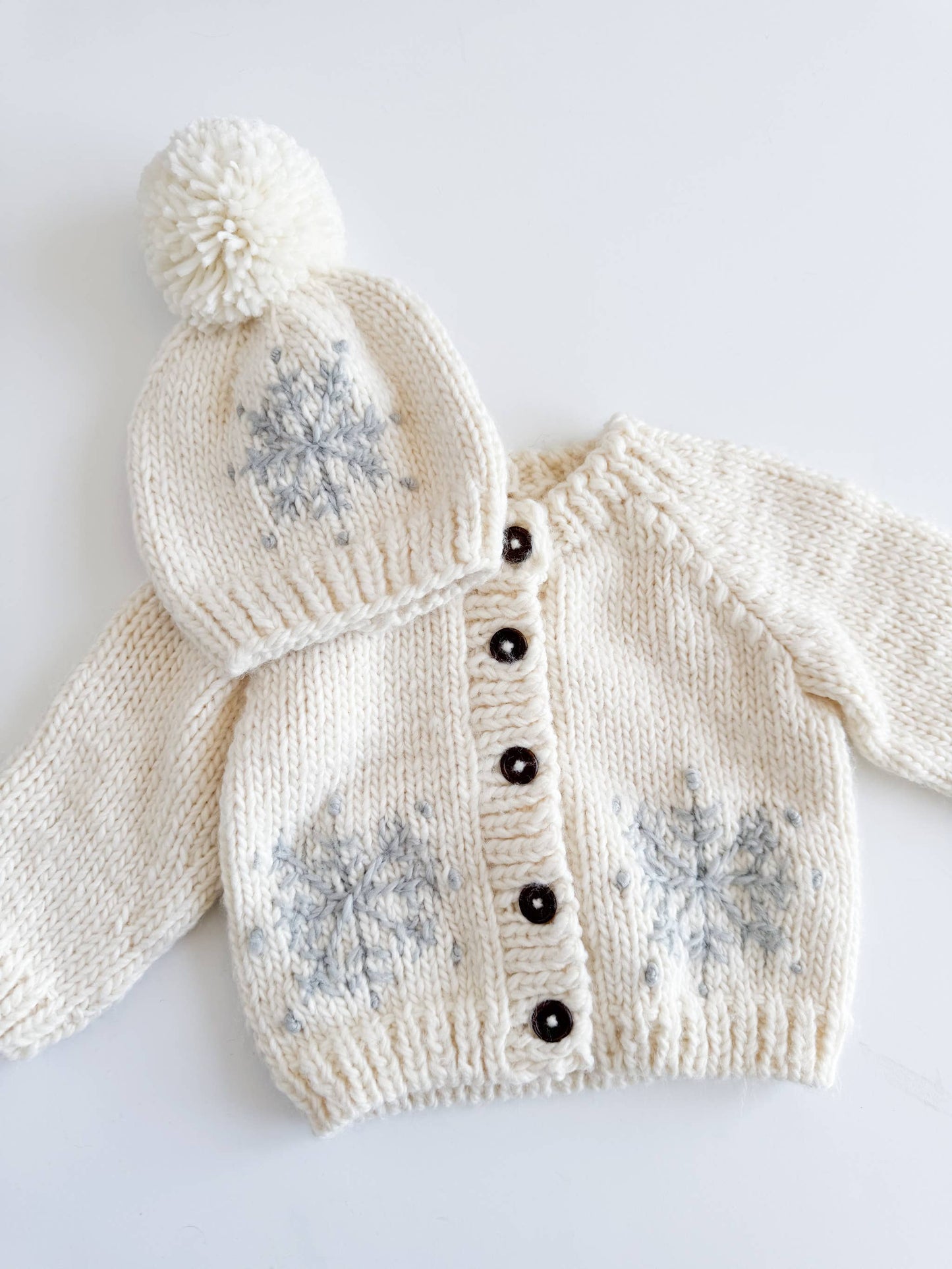 Snowflake Knit Kids Beanie