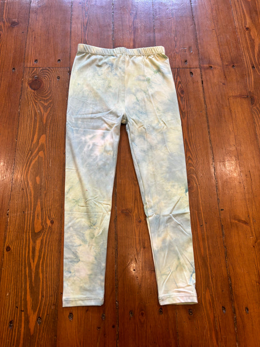 Kids Soft Mint Tie Dye Leggings