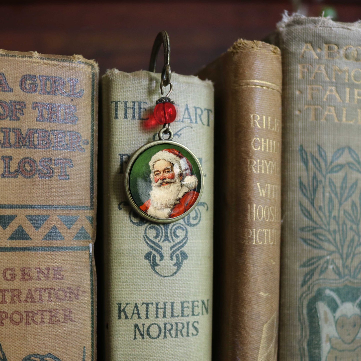 Victorian Santa Brass Christmas Bookmark