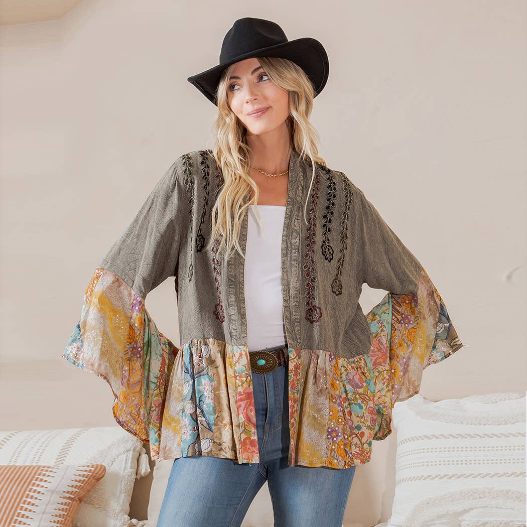 Vintage Bohemian Patchwork Shrug