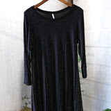 Black Long Sleeve Dress with Pockets