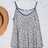 Blue Floral Tank