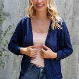 Blue Knit Cardigan
