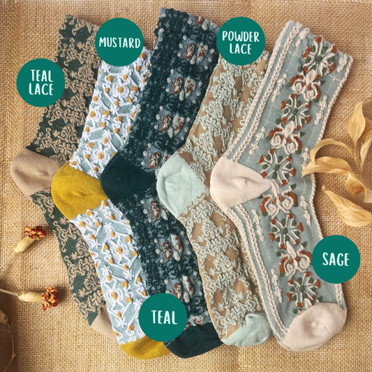 Boho Floral Socks