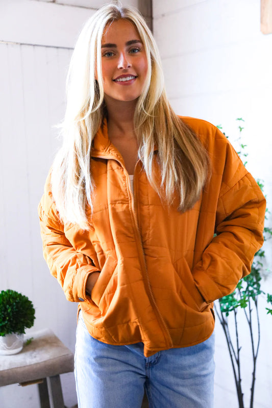 Camel Puffer Down Jacket