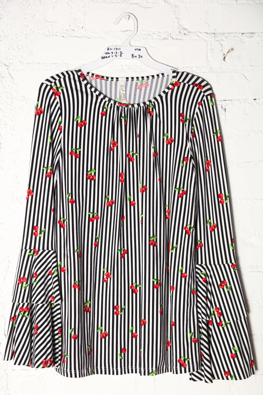 Cherry Stripe Top