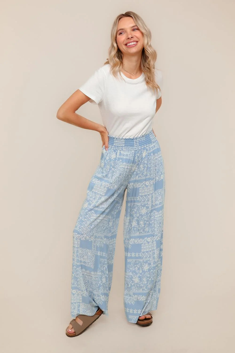 Ethnic Patchwork Print Pants