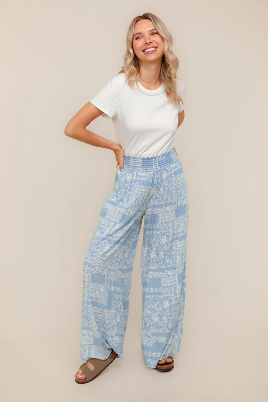 Ethnic Patchwork Print Pants