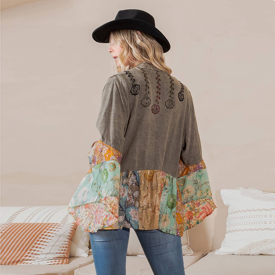 Vintage Bohemian Patchwork Shrug