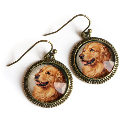 Golden Retriever Dog Earrings