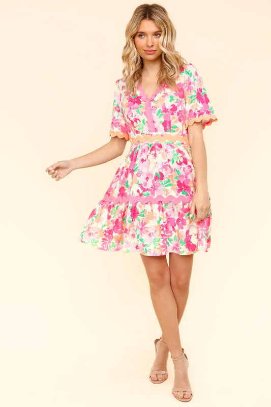 A Floral Babydoll Dress