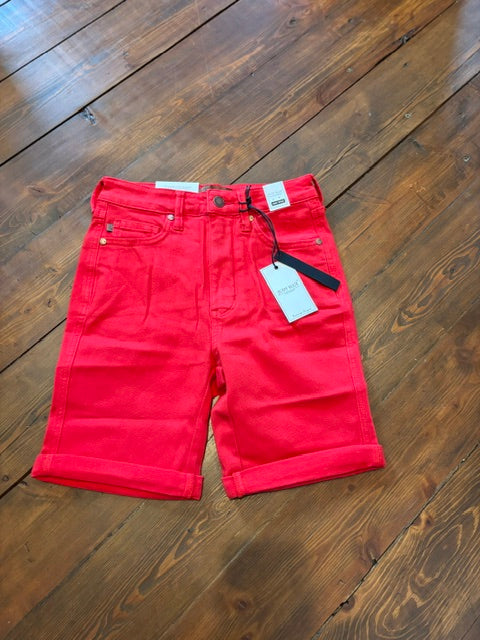 Judy Blue Red Bermuda Shorts