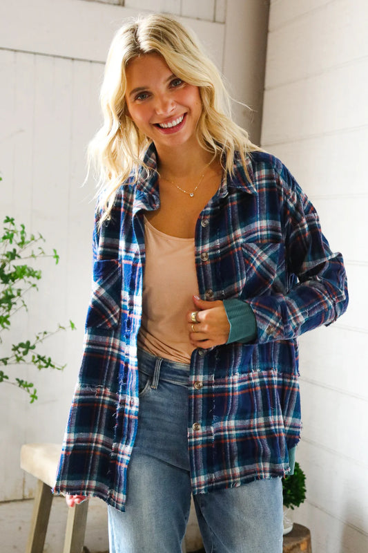 Navy Plaid Flannel