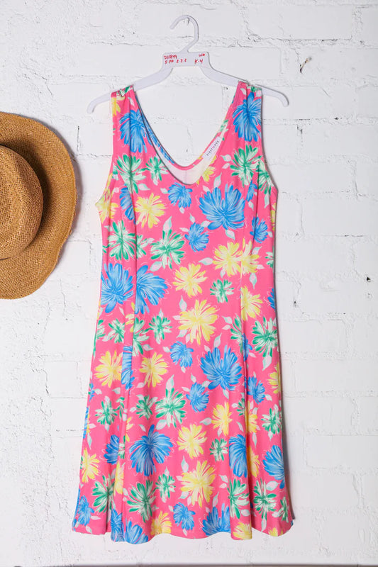 Pink Floral Tank Dress