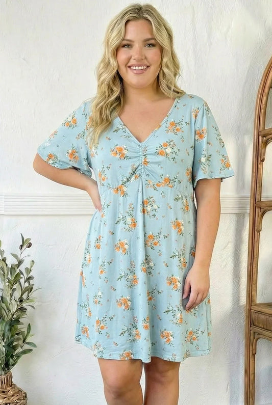 Blue Floral Dress